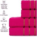 Ver imagem 3 de Jogo de Toalha Montreal 2 Banho + 2 Rosto Dourado 100% Algodão Alta Absorção Pink