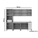 Ver imagem 3 de Cozinha Completa Sauvignon 5 Peças (2aéreos+2balcões+1torrequente) C5p90 Amendoa/off White -