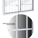 Ver imagem 3 de Janela de Alumínio de Correr Lateral 2 Folhas Móveis com Grade 100x120cm Lucasa Ideale