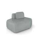 Ver imagem 2 de Sofá Ilha Dakota Chaise 168cm Modulado Encosto Almofada Solta Pu Cinza G33 - Gran Belo