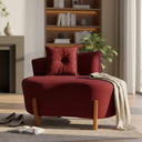 Ver imagem 2 de Namoradeira Sofá Feijão Luna 100cm Orgânica Suede Marsala