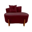 Ver imagem 3 de Namoradeira Sofá Feijão Luna 100cm Orgânica Suede Marsala