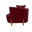 Ver imagem 6 de Namoradeira Sofá Feijão Luna 100cm Orgânica Suede Marsala