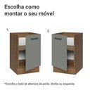Ver imagem 4 de Balcão de Cozinha 50cm 1 Porta (sem Tampo) Rustic/cinza Agata Madesa