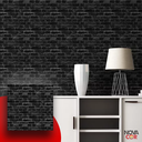 Ver imagem 3 de Papel de Parede Predras Tijolinho Preto Adesivo Rústico Antimofo Nc-15