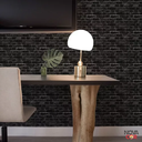 Ver imagem 2 de Papel de Parede Predras Tijolinho Preto Adesivo Rústico Antimofo Nc-15