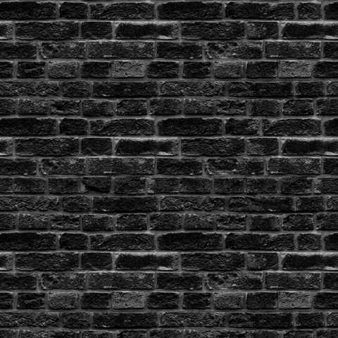 Papel de Parede Predras Tijolinho Preto Adesivo Rústico Antimofo Nc-15