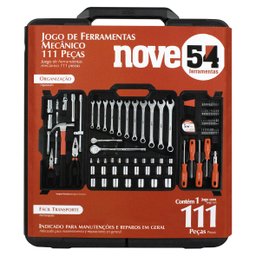 Jogo De Ferramentas Para Mecanico 111 Peças Completo Com Maleta Dobrável Nove54 - 3