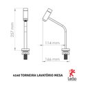 Ver imagem 2 de Torneira De Mesa Para Lavatório Slim Platz 4140 Cromado Leão