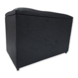 Puff Baú Banqueta Retangular Organizar e Decorar Suede 60cm Preto - 4 Puff Baú Banqueta Retangular Organizar e Decorar Suede 60cm Preto - 4