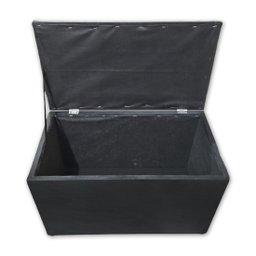 Puff Baú Banqueta Retangular Organizar e Decorar Suede 60cm Preto - 2 Puff Baú Banqueta Retangular Organizar e Decorar Suede 60cm Preto - 2