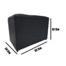 Puff Baú Banqueta Retangular Organizar e Decorar Suede 60cm Preto - 7
