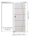 Ver imagem 2 de Porta Branca Friso 23 100x210cm + Kit Correr Alumínio