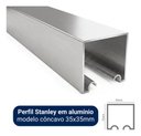 Ver imagem 5 de Porta Branca Friso 23 100x210cm + Kit Correr Alumínio