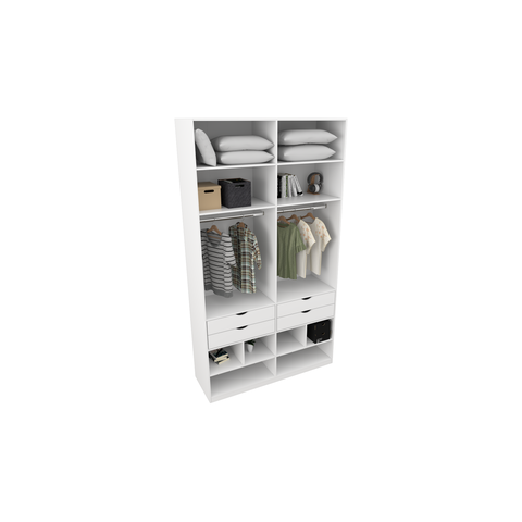 Armário Arara Gaveta Sabrina M22 Organização Closet Roupa Quarto