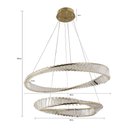 Ver imagem 4 de Lustre Pendente Nordecor Lezie 2738 Ouro Brilho Led Bivolt