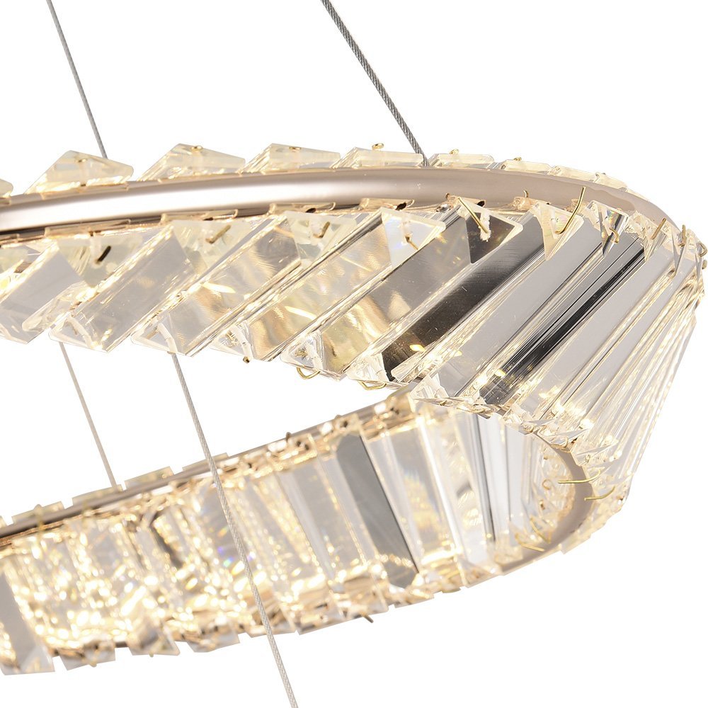 Lustre Pendente Nordecor Lezie 2738 Ouro Brilho Led Bivolt - 2