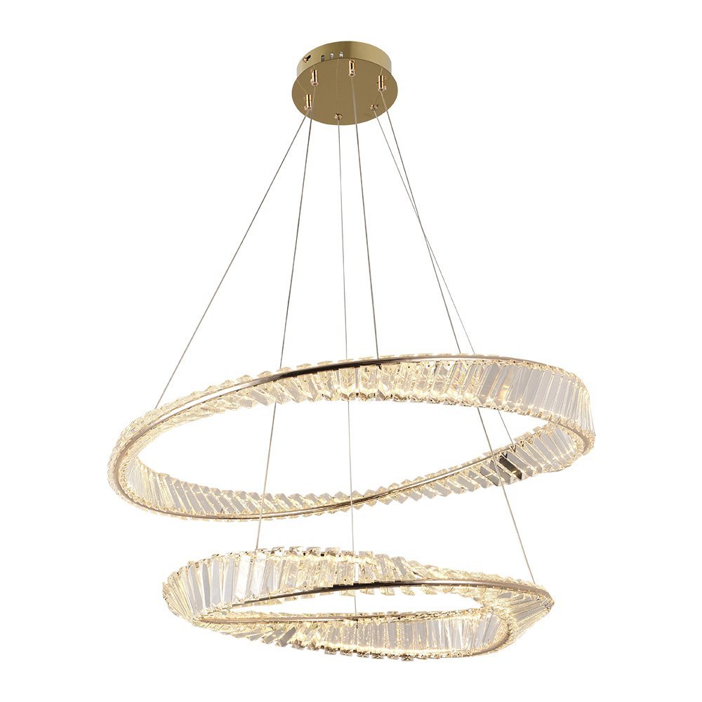 Lustre Pendente Nordecor Lezie 2738 Ouro Brilho Led Bivolt - 3