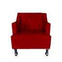 Ver imagem 2 de Sofá Divã + 2 Poltronas Capitonê para Consultório e Clínica Psicanálise - Veludo - Sv Decor:vermelho