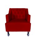 Ver imagem 2 de Sofá Divã + 2 Poltronas Capitonê para Consultório e Clínica Psicanálise - Veludo - Sv Decor:vermelho