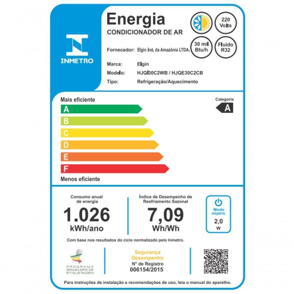 Ar Condicionado Split Hi Wall Elgin Eco Ii Connect Inverter 30.000 Btus Quente e Frio 220v R-32 - 5