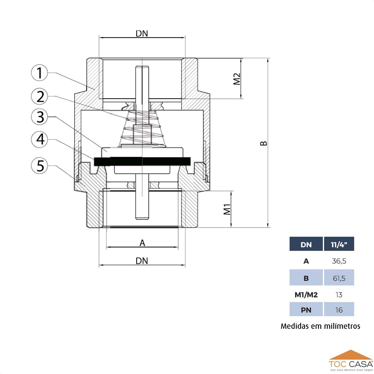 Válvula De Retenção Vertical/horizontal 1.1/4 Ivm Italy - 3