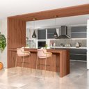 Ver imagem 3 de Painel Ripado Canelado/ondulado Nogueira 2750 X 445 X 9mm - Caixa com 2 Painéis = 2,5m2