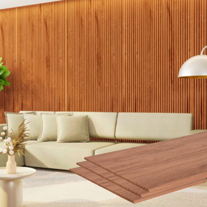 Painel Ripado Canelado/ondulado Nogueira 2750 X 445 X 9mm
