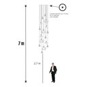 Ver imagem 5 de Lustre Pendente Para Sala Pé direito Duplo Big Boss Branco