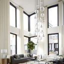 Ver imagem 2 de Lustre Pendente Para Sala Pé direito Duplo Big Boss Branco