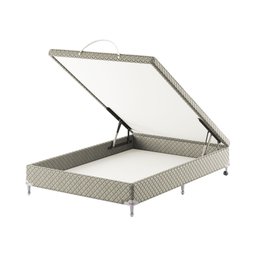 Base Box Baú Casal Spubio Spu + Incofal Bege 138x188x45cm - 2