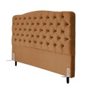 Ver imagem 1 de Cabeceira de Cama Box Viúva 128 Cm Dunas Casavezi Suede Veludo Terra Cota