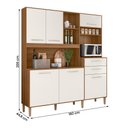 Ver imagem 4 de Armario Cozinha 6 Portas e 2 Gavetas Salsa Ipe/off White