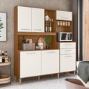 Ver imagem 2 de Armario Cozinha 6 Portas e 2 Gavetas Salsa Ipe/off White