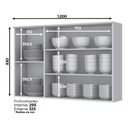 Ver imagem 2 de Armário Aéreo 3 Portas 120cm Americana Henn