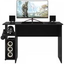 Ver imagem 2 de Mesa Gamer 2 Prateleiras Preto Fosco 3875 - Qmovi