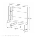 Ver imagem 2 de Home Theater Ocean para Tvs até 65 180cm em MDF MDP com Prateleiras de Vidro Marrom Carmolar Mó