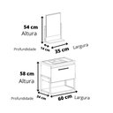Ver imagem 5 de Kit Banheiro Metalo 60cm com Espelho em Mdf Bp Metalon