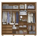 Ver imagem 3 de Guarda Roupa 2 Portas Deslizantes com Espelho Dhara Freijó Off White 984032 Moval