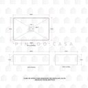 Ver imagem 6 de Cuba De Apoio Para Banheiro Retangular Slim Louça Cerâmica 60 cm Lolita Pingoo.casa - Cinza Fosco