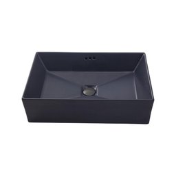 Cuba De Apoio Para Banheiro Retangular Slim Louça Cerâmica 60 cm Lolita Pingoo.casa - Cinza Fosco - 1