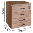 Ver imagem 4 de Gaveteiro para Escritório 4 Gavetas Nogal RELAME Realme Gaveteiro 4 Gavetas Volante para Escritório 