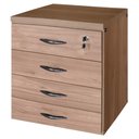 Ver imagem 1 de Gaveteiro para Escritório 4 Gavetas Nogal RELAME Realme Gaveteiro 4 Gavetas Volante para Escritório 