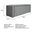 Ver imagem 5 de Calçadeira Baú Queen 160 Cm Para Cama Box Corano Cinza