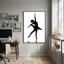 Ver imagem 2 de Quadro Decorativo Bailarina Dançando-70x50cm:moldura Preta