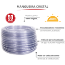 Ver imagem 2 de Mangueira Cristal Incolor Bitola 5/8'' Espessura 2mm Rolo 50 Metros Durín