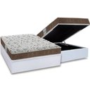 Ver imagem 1 de Cama Box Baú Casal: Colchão Espuma D45 Probel ProDormir Advanced + Base CRC Courano White(138x188
