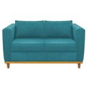 Ver imagem 1 de Sofá 2 Lugares Europa Suede Azul Turquesa