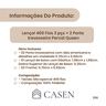 Lençol 400 Fios 3 Pçs + 2 Porta Travesseiro Percal Queen Cor:branco - 7