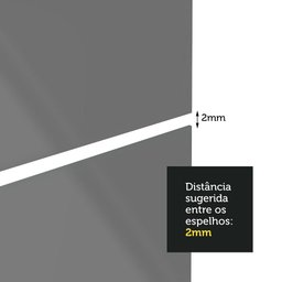 Kit Madesa com 6 Espelhos de 26,2 X 58,5 Cm para Guarda-roupa - 3